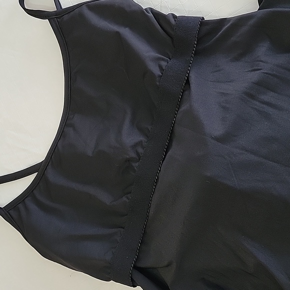 Athleta szS Strappy Tie Back Swim Activewear Black Dress BinH - Picture 5 of 7